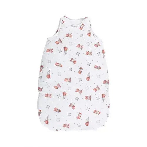 Sac de dormit de iarna Lorelli Bears & Pillows White, 85 cm, 12-18 luni, bumbac ranforce, captusit, cu umplutura din poliester
