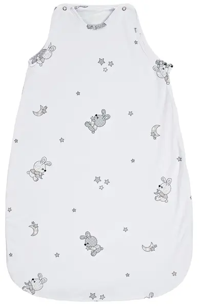 Sac de dormit de vară cu întăritură Lorelli - Little Rabbits, 0.5 Tog, 85 cm, gri