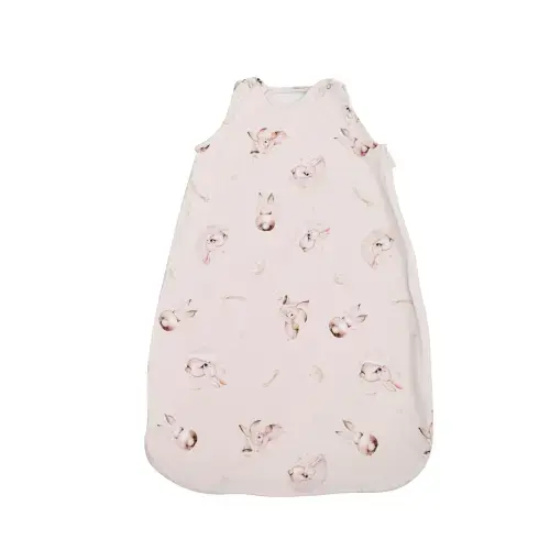 Sac de dormit de vara Lorelli Beige Bunnies, 95 cm, bumbac ranforce