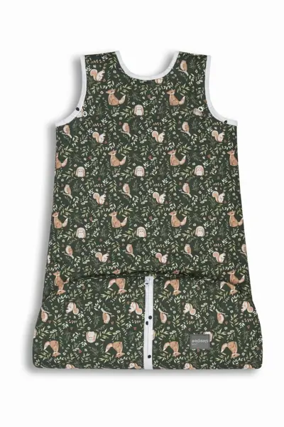Sac de dormit din bumbac 0-24 luni Grow with me Forest Green Sleepee 2,5 Tog