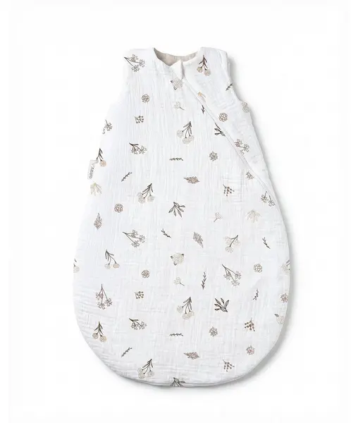 Sac de dormit pentru bebeluși Albero Mio - Colorful Muslin, Wild Flowers, 1.0 Tog, Mărime S