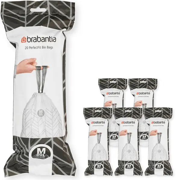 Sac de gunoi Brabantia - PerfectFit, mărimea М, 60 l, 120 buc