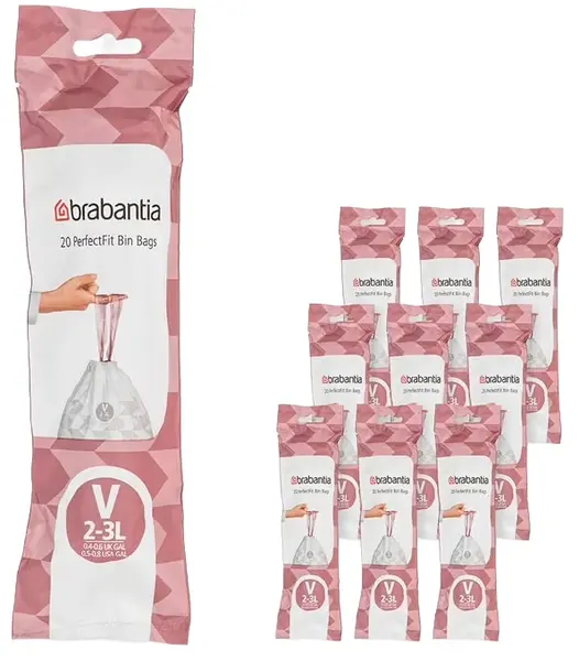 Sac de gunoi Brabantia - PerfectFit NewIcon, mărimea V, 3 l, 200 buc