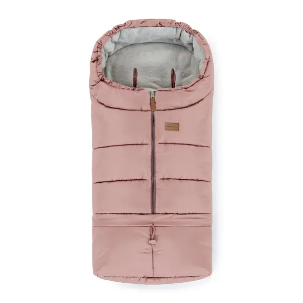 Sac de iarna, Petite&Mars, Jibot, Pentru carucior, landou sau scaun auto, 100x48 cm, Impermeabil, Cu elemente reflectorizante, Extensibil, 3 in 1, Dusty Pink