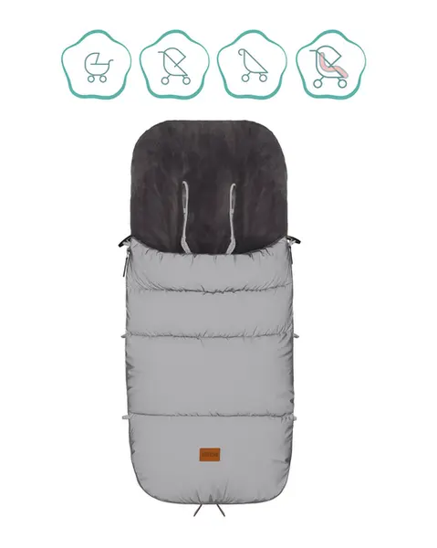 Sac de iarna reflectorizant pentru carucior Kinley silver Fillikid