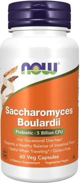 Saccharomyces Boulardii, 60 capsule, Now