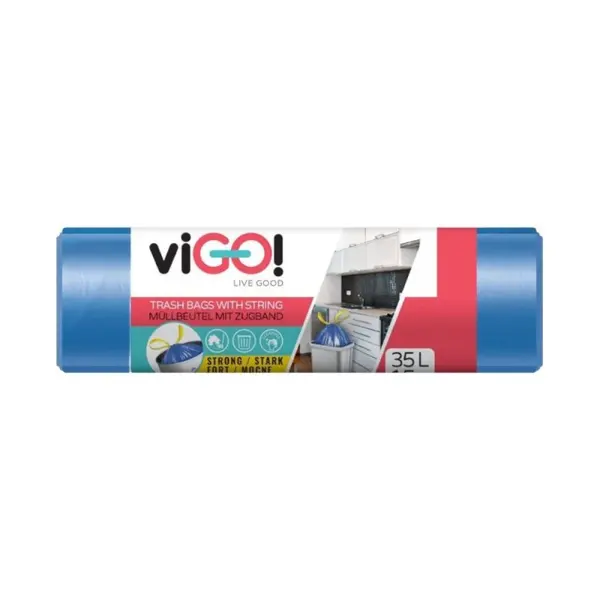 Saci de Gunoi, viGO, cu Banda, 35 l, 15 Bucati