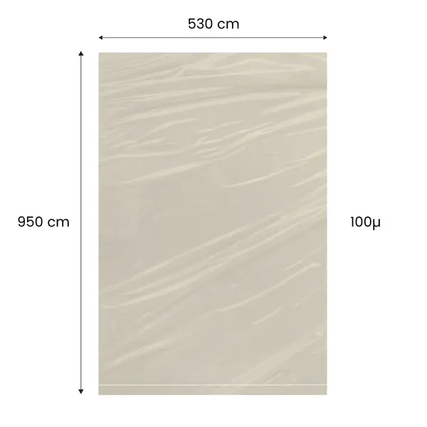 Saci LDPE Reciclați Natur 530x950 mm, 100µ – capacitate mărită pentru struguri și fructe