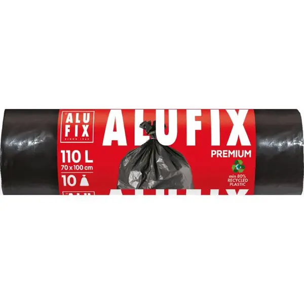Saci menajeri 110 L 70 x 100 cm LDPE negri Extra Strong 10 buc/rola Saci menajeri 110 L 70 x 100 cm LDPE negri Extra Strong 10 buc/rola