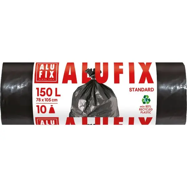 Saci menajeri 150 L 78 x 105 cm A3 LDPE negri 10 buc/rola Saci menajeri 150 L 78 x 105 cm A3 LDPE negri 10 buc/rola