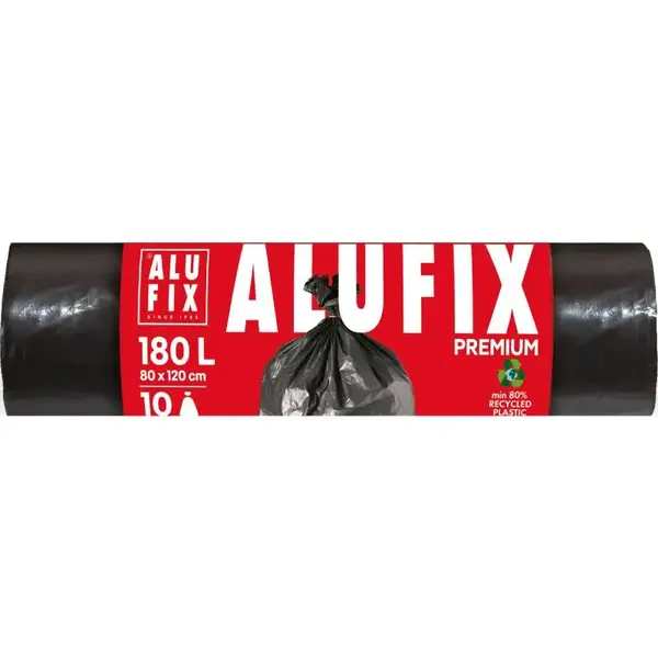 Saci menajeri 180 L 80 x 120 cm LDPE negri 10 buc/rola Saci menajeri 180 L 80 x 120 cm LDPE negri 10 buc/rola