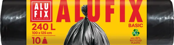 Saci menajeri 240 L 100 x 125 cm HDPE negri Economy 10 buc/rola Saci menajeri 240 L 100 x 125 cm HDPE negri Economy 10 buc/rola