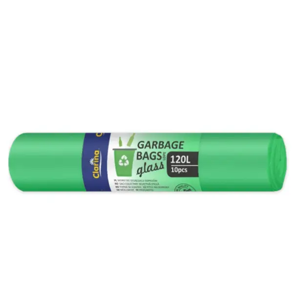Saci menajeri Clarina 120L LDPE 10 buc/rola culori diverse Saci menajeri Clarina 120L LDPE 10 buc/rola culori diverse verzi