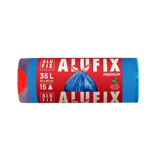 Saci menajeri cu banda 35 L 53 x 60 cm LDPE albastri 15 buc/rola Saci menajeri cu banda 35 L 53 x 60 cm LDPE albastri 15 buc/rola