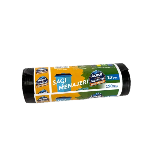 Saci menajeri negri 120 L, 10 buc/rola, produsi in Romania - Default Title