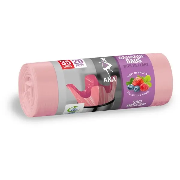 Saci Menajeri Parfumati Anna, Roz, 35 l, 20 Bucati