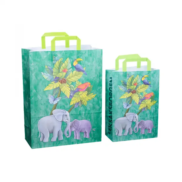 Sacosa cadou din hartie - Jungla,32x14x42cm, 90 g m ²