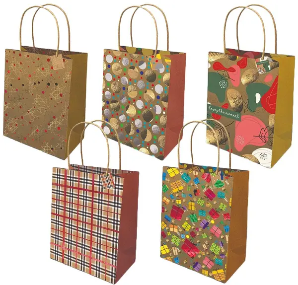 Sacosa de cadou Mitama - 32 х 25.6 х 12.5 cm, cu felicitare, sortiment