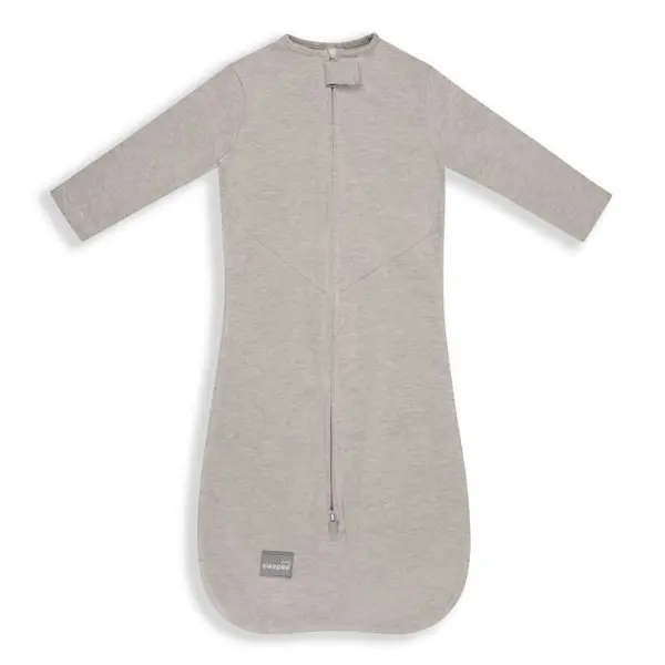 Saculet Swaddle pentru infasat din bumbac + caciulita Beige Sleepee