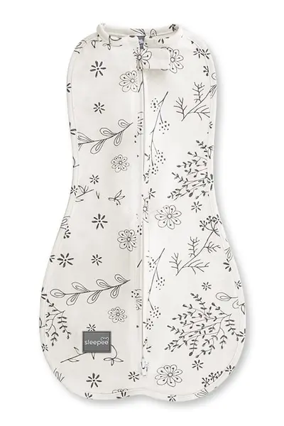 Saculet Swaddle pentru infasat Nou Nascut + Caciulita First Step Bloom 0.2 Tog Sleepee
