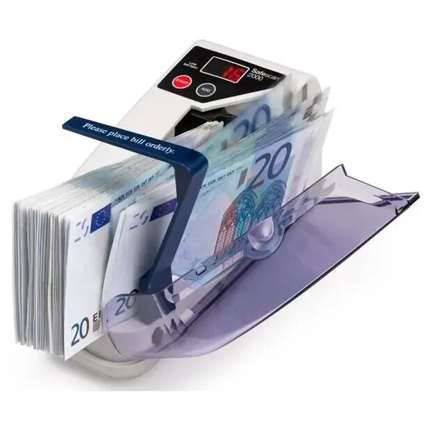 SAFESCAN Masina de numarat bancnote SafeScan 2000, Portabil, Afisaj Digital, 600 banknotes/min, Alb