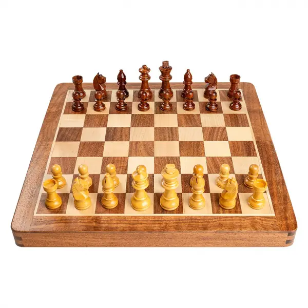 Sah magnetic lemn India, 25,5 x 25,5 cm