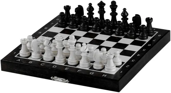 Șah magnetic Sunrise - Magnetic Mini Chess, negru (20 cm)