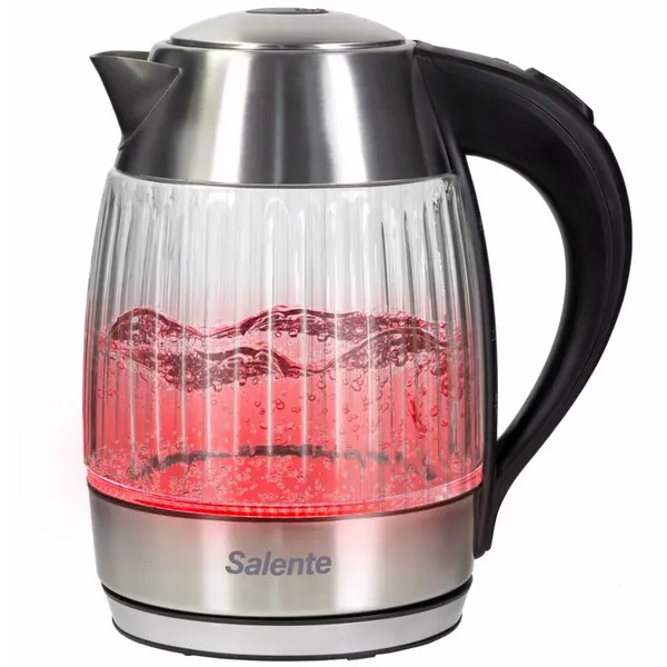 SALENTE Ceainic electric Salente StripeGlass, 2200W, 1,8 l, Sticla, iluminare rosie
