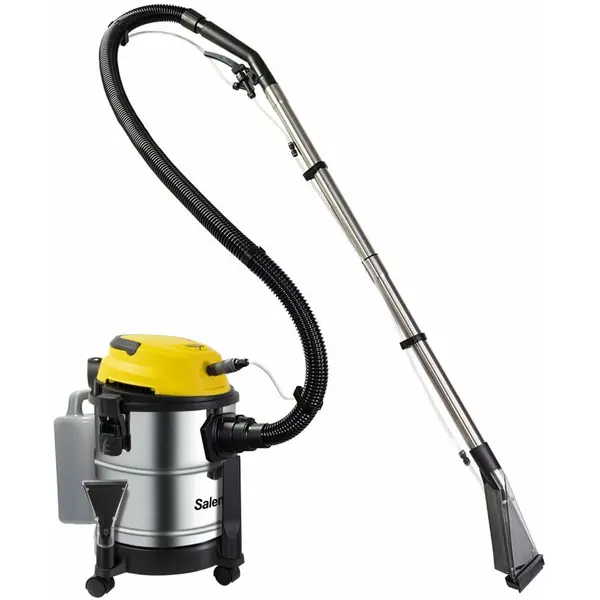 SALENTE Salente COMBO-4IN1-SS, Combo 4in1, aspirator umed si uscat,1400 W, perie, ventilator, recipient din otel inoxidabil, Galben-Argintiu