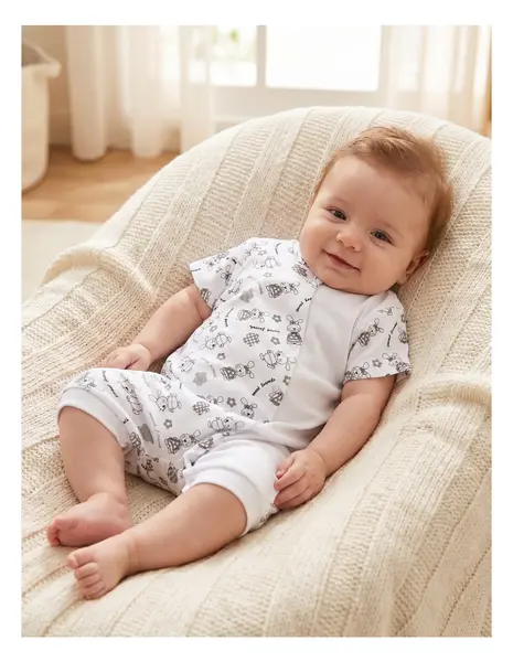 Salopeta bebe, imprimata iepurasi gri