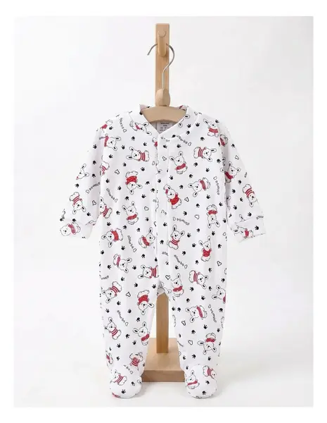 Salopeta bebe Romania Absorba Rabbit, rosu