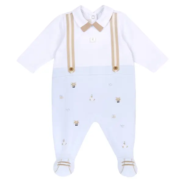 Salopeta bebelusi Chicco, Alb Cu Bleu, 27091-66MFCI