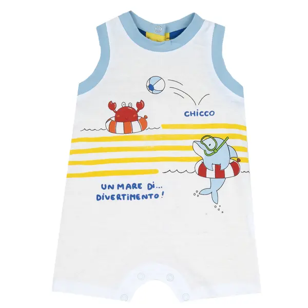 Salopeta bebelusi Chicco, alb cu galben, 51334-66MFCO
