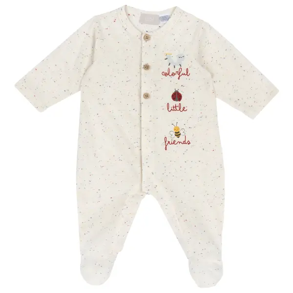 Salopeta bebelusi Chicco, bej cu model, 27275-68MFCI