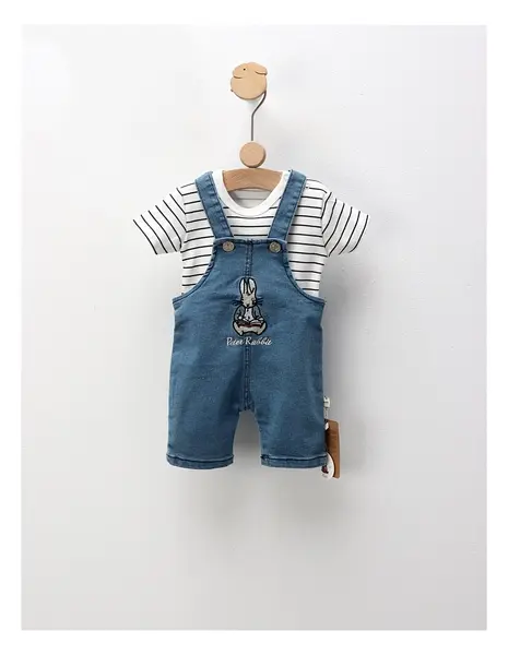 Salopeta blug+bluza, Peter Rabbit, MS, albastru