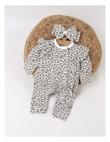 Salopeta cu bentita, Leopard Inimioare, bej