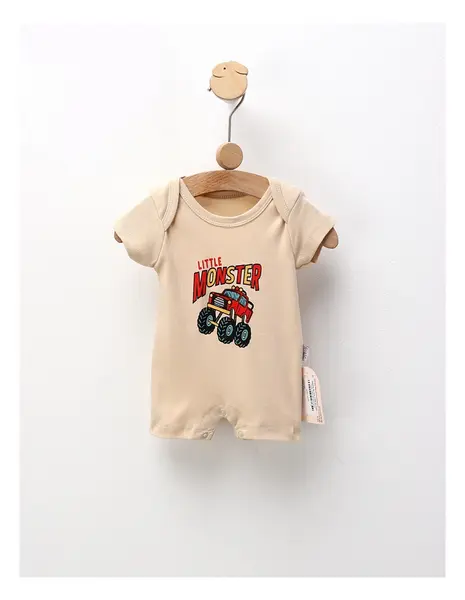 Salopeta de vara, Little Monster Truck, crem