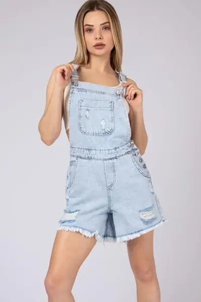 Salopeta din denim Amos boyfriend albastru