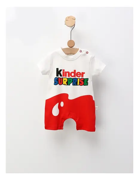 Salopeta Kinder Surprise, alb-rosu