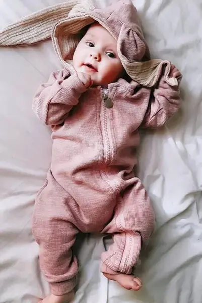 Salopeta pentru bebe BUNNY - roz / 9-12 luni