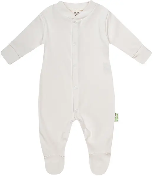 Salopetă pentru bebeluşi Bio Baby - Bumbac organic, 62 cm, 3-4 luni, ecru