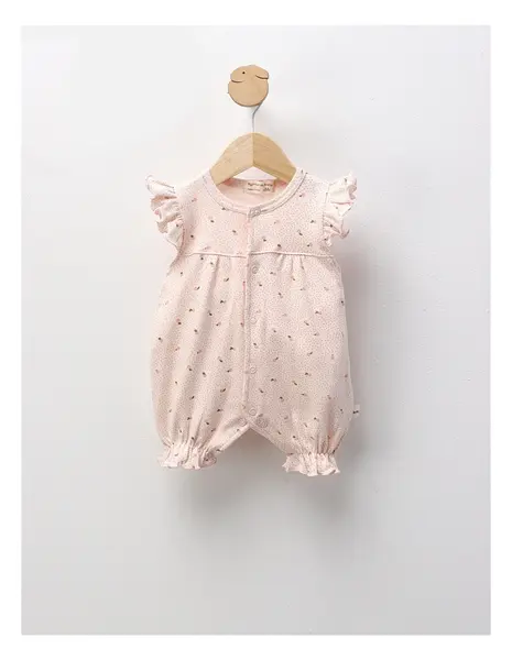 Salopeta vara Muratbaby roz-floricele