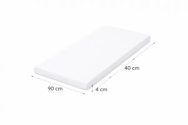Saltea Basic din spuma poliuretanica, pentru leagan sau patut co-sleeper 90x40x4 cm