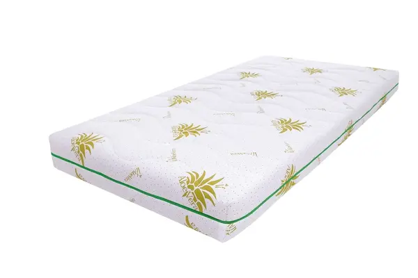 Saltea Copii Bebeluca Aloe Vera Confort 70x140 cm, spuma elastica, 10 cm, ferma, husa microfibra aloe vera, antialergica
