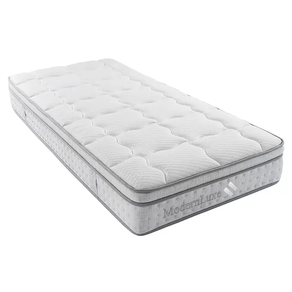 Saltea cu arcuri pocket 7 zone 90x200 cm H3, Alb | Aosom Romania