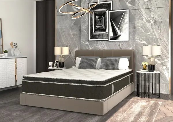 Saltea cu arcuri si memorie Somnexpert top confort 140x200x30 cu topper integrat