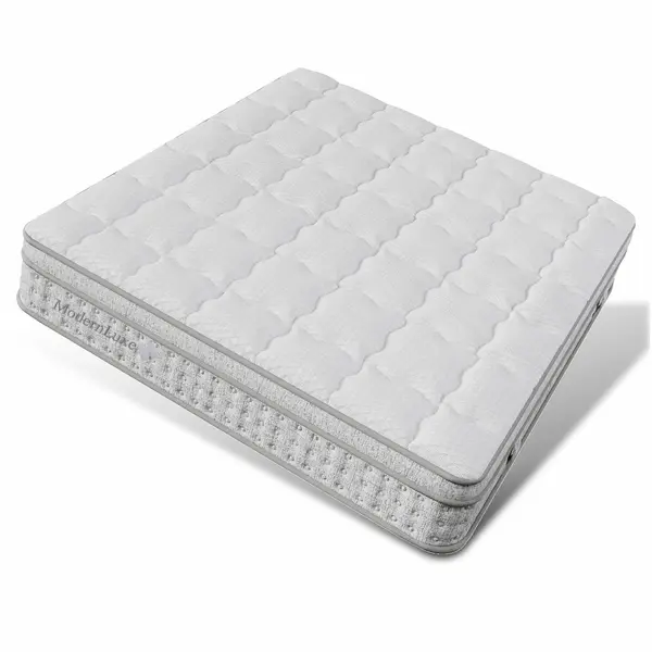 Saltea cu arcuri tip pocket cu 7 zone 140x200 cm H3, Alb | Aosom Romania
