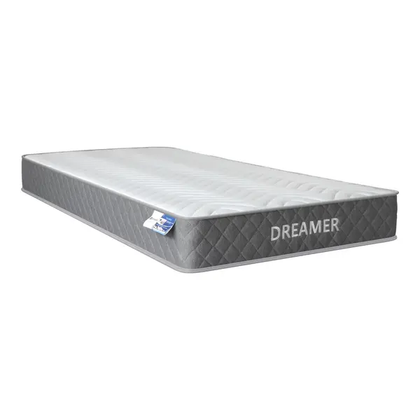 Saltea cu doua fete si arcuri cu buzunar, Dreamer, Alb, 100x200x20 cm