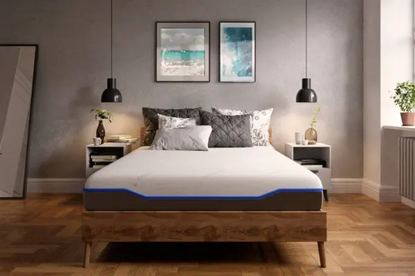 Saltea cu memorie si arcuri individuale Domine Tencel Ultra Pocket Multilayer 90 x 200 x 24 cm cu husa detasabila