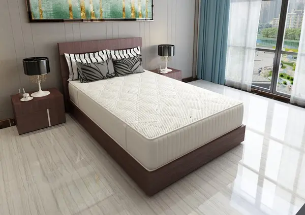 Saltea cu memorie si arcuri Silver Evolution Pocket Spring 140 x 200 x 30 cm cu husa tricot silver